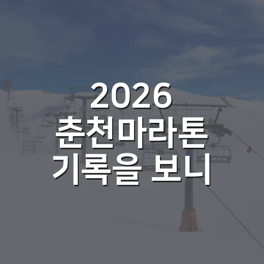 2026 춘천마라톤 기록을 보니 38km가 달랐다 - 요약