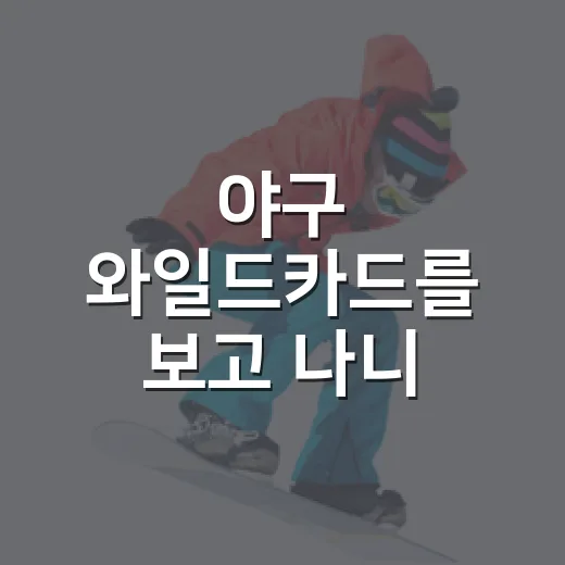 야구 와일드카드를 보고 나니 1승의 무게가 달라졌다 - 요약