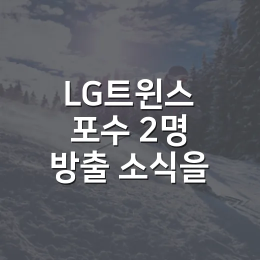 LG트윈스 포수 2명 방출 소식을 듣고 기록을 다시 봤다 - 요약