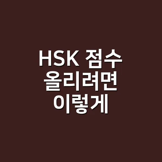 HSK 점수 올리려면 이렇게 공부하세요: 급수별 발음·어법·실전 감각 잡는 방법 - 요약
