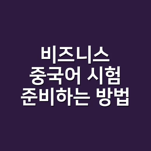 비즈니스 중국어 시험 준비하는 방법, HSK만 공부한 사람이 놓치기 쉬운 것들 - 요약