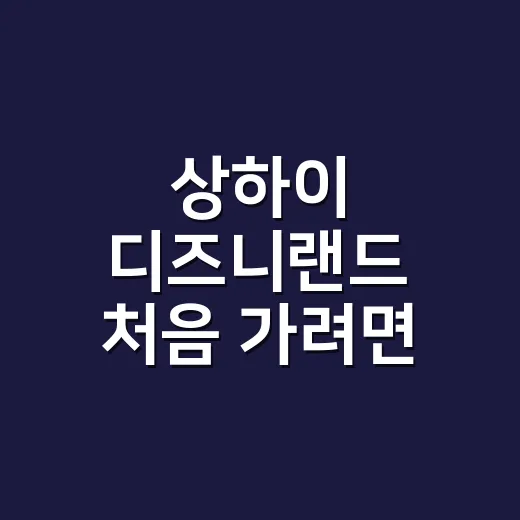 상하이 디즈니랜드 …