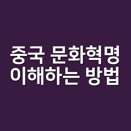 중국 문화혁명 이해하는 방법: 중국어 표현과 생활 문화까지 같이 보는 법 - 요약