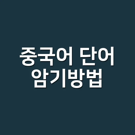 중국어 단어 암기방법, 초보자도 오래 기억하려면 이렇게 하세요 - 요약