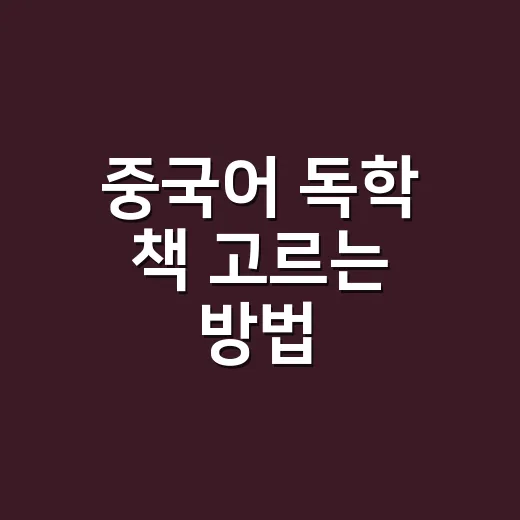 중국어 독학 책 고르는 방법, 초보자는 이렇게 시작하면 덜 헤맵니다 - 요약