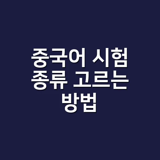 중국어 시험 종류 고르는 방법: HSK부터 회화·비즈니스 시험까지 - 요약
