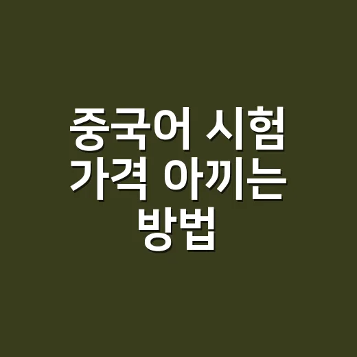 중국어 시험 가격 아끼는 방법: HSK부터 TOCFL까지 - 요약