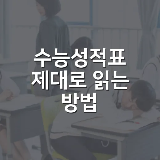 수능성적표 제대로 읽는 방법, 등급보다 먼저 봐야 할 것들 - 요약