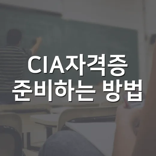 CIA자격증 준비하는 방법, 처음 시작할 때 꼭 확인할 것들 - 요약