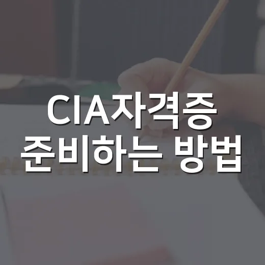 CIA자격증 준비하는 방법, 처음 시작할 때 헷갈리는 것부터 잡기 - 요약