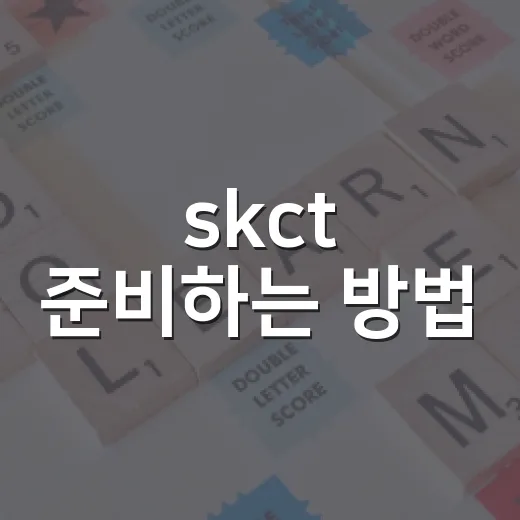 skct 준비하는 방법, 처음 보는 사람도 감 잡는 현실적인 공부 순서 - 요약