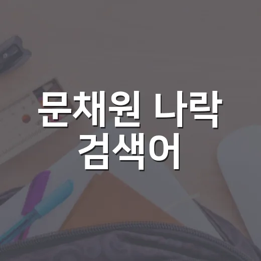 문채원 나락 검색어, 루머와 사실 구분하는 방법 - 요약