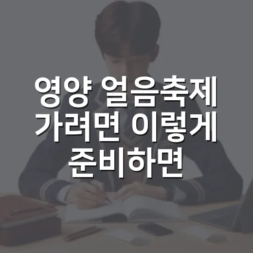 영양 얼음축제 가려면 이렇게 준비하면 편해요 - 요약