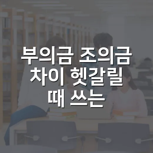 부의금 조의금 차이 헷갈릴 때 쓰는 방법 - 요약