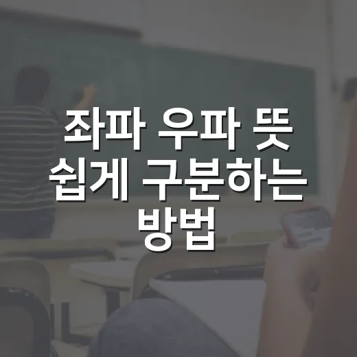 좌파 우파 뜻 쉽게 구분하는 방법, 초보자도 헷갈리지 않게 - 요약