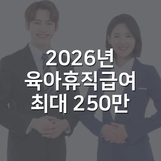 2026년 육아휴직급여 최대 250만원 받으려면 이렇게 계산하세요 - 요약