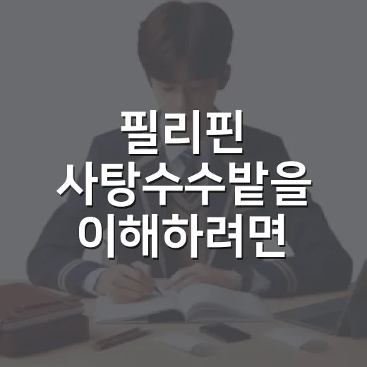 필리핀 사탕수수밭을 이해하려면 이렇게 보면 쉽습니다 - 요약