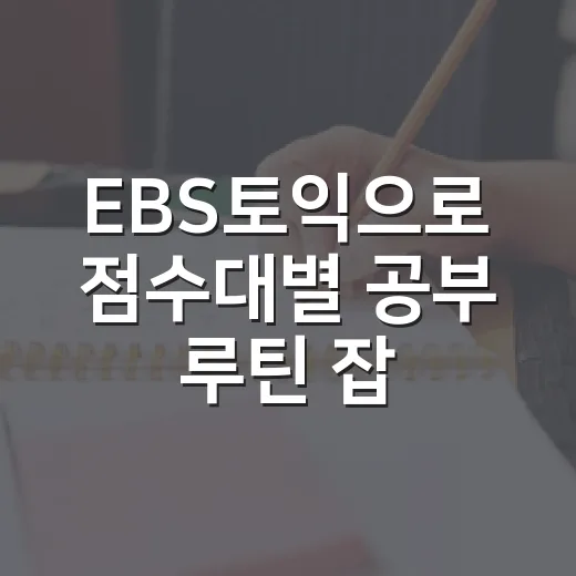EBS토익으로 점수대별 공부 루틴 잡는 방법 - 요약
