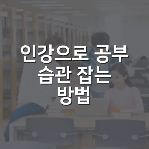 인강으로 공부 습관 잡는 방법, 초보자는 이렇게 시작하면 편합니다 - 요약