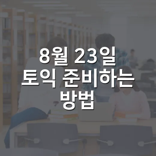 8월 23일 토익 준비하는 방법, 접수부터 시험 후 점수 활용까지 - 요약