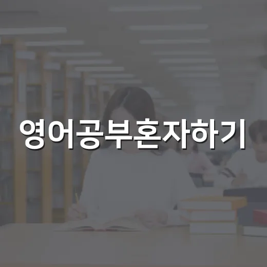 영어공부혼자하기, 초보자가 지치지 않고 실력 올리는 방법 - 요약
