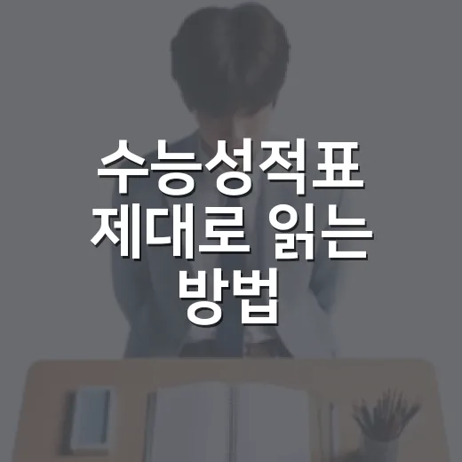 수능성적표 제대로 읽는 방법, 표준점수부터 대학 반영 방식까지 - 요약