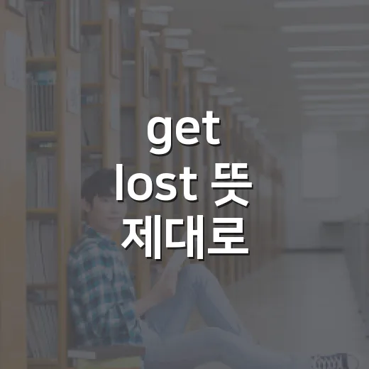 get lost 뜻 제대로 구분하는 방법, 장난인지 무례한 말인지 이렇게 보면 됩니다 - 요약