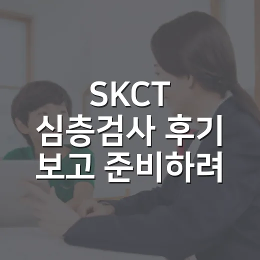SKCT 심층검사 후기 보고 준비하려면 이렇게 하면 편합니다 - 요약
