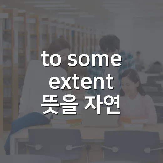 to some extent 뜻을 자연스럽게 쓰는 방법 - 요약