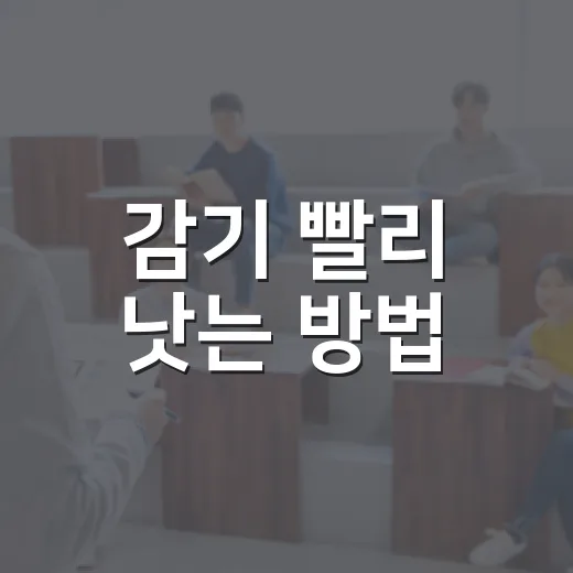 감기 빨리 낫는 방법, 초반 3일에 챙기면 좋은 것들 - 요약