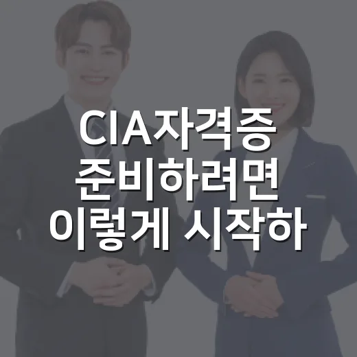 CIA자격증 준비하려면 이렇게 시작하면 됩니다 - 요약