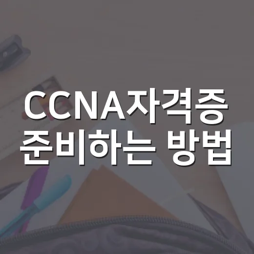 CCNA자격증 준비하는 방법, 비전공자도 따라가기 쉬운 공부 순서 - 요약