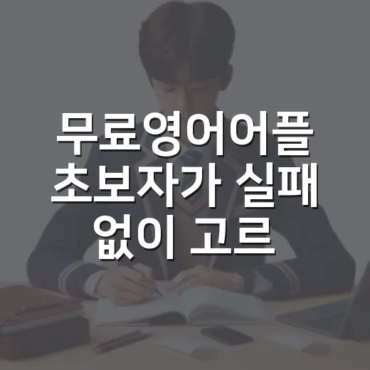 무료영어어플 초보자가 실패 없이 고르는 방법 - 요약