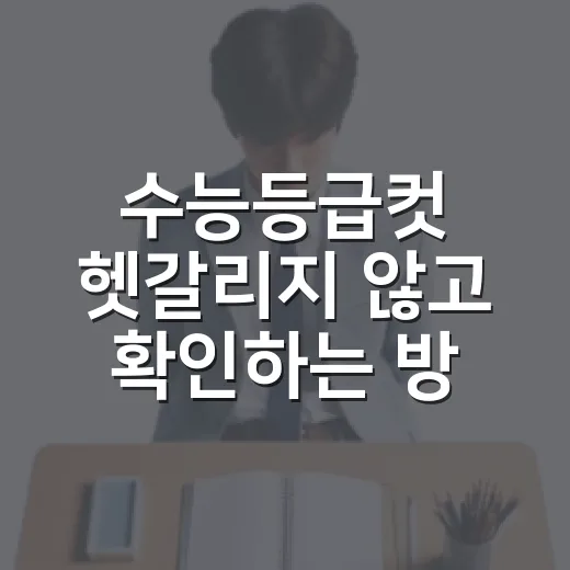 수능등급컷 헷갈리지 않고 확인하는 방법 - 요약