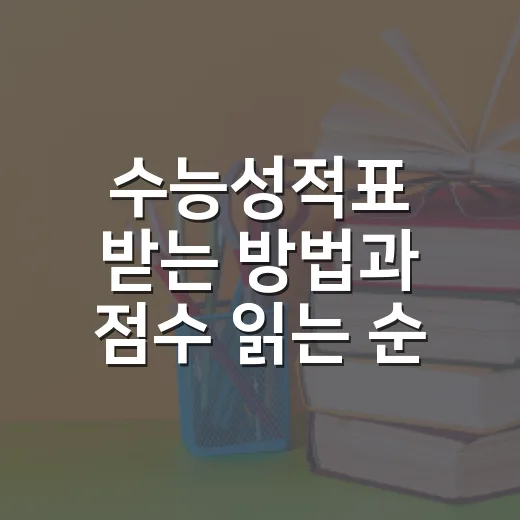 수능성적표 받는 방법과 점수 읽는 순서 - 요약