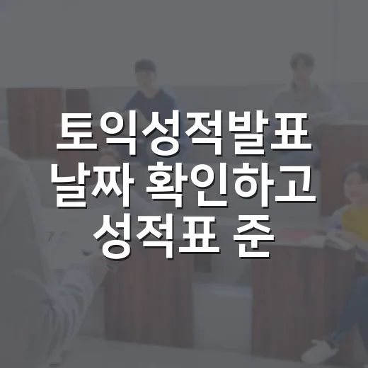 토익성적발표 날짜 확인하고 성적표 준비하는 방법 - 요약