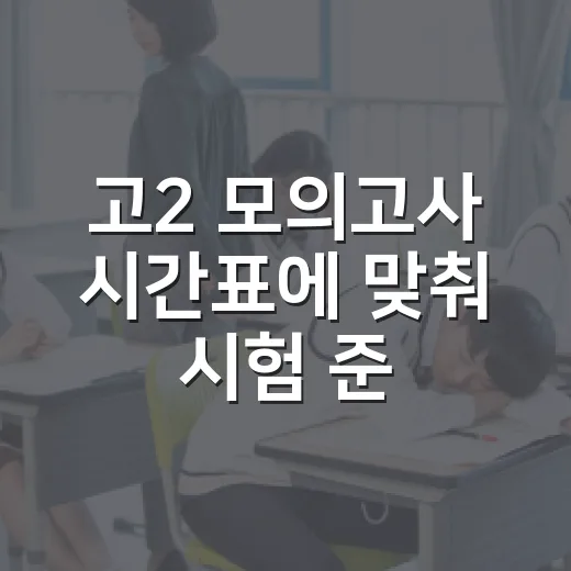 고2 모의고사 시간표에 맞춰 시험 준비하는 방법 - 요약
