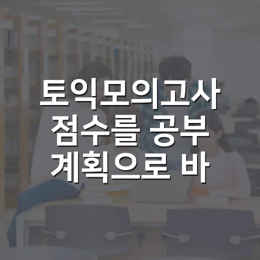 토익모의고사 점수를 공부 계획으로 바꾸는 방법 - 요약