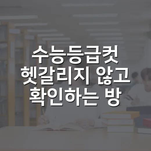 수능등급컷 헷갈리지 않고 확인하는 방법 - 요약