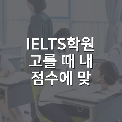 IELTS학원 고를 때 내 점수에 맞춰 비교하는 방법 - 요약