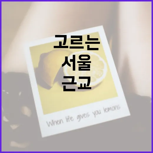 서울 근교 나들이 실패 없이 고르는 방법 - 요약