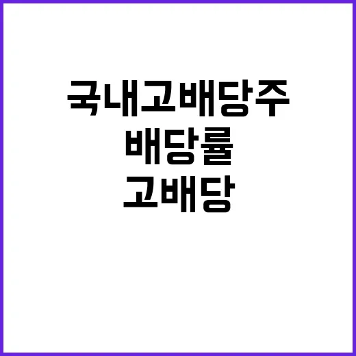 국내고배당주 고르는 방법, 배당률만 보고 사지 않으려면 이렇게 - 요약