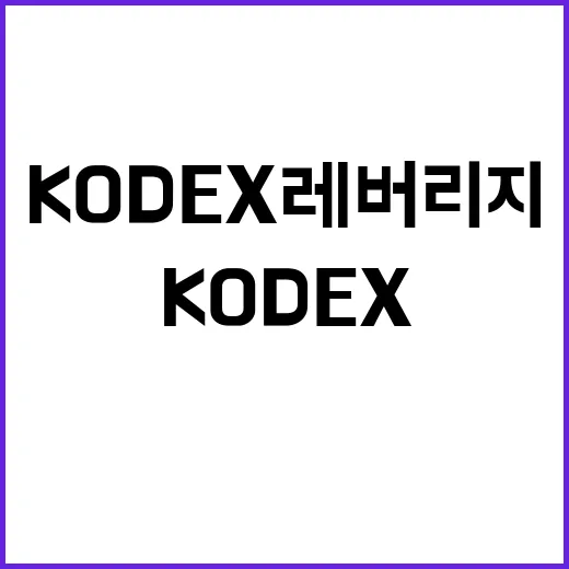 초보자를 위한 KODEX레버리지 투자 방법, 2배 ETF는 이렇게 봐야 편합니다 - 요약