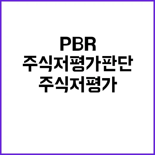 초보자를 위한 PBR 보는 방법, 주식 저평가 판단할 때 이렇게 읽으면 쉽습니다 - 요약