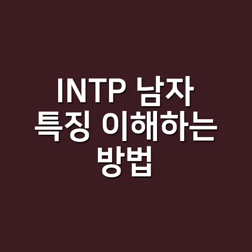 INTP 남자 특징 이해하는 방법, 가까워지려면 이렇게 보면 편해요 - 요약