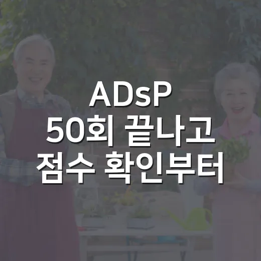 ADsP 50회 끝나고 점수 확인부터 다음 준비까지 하는 방법 - 요약