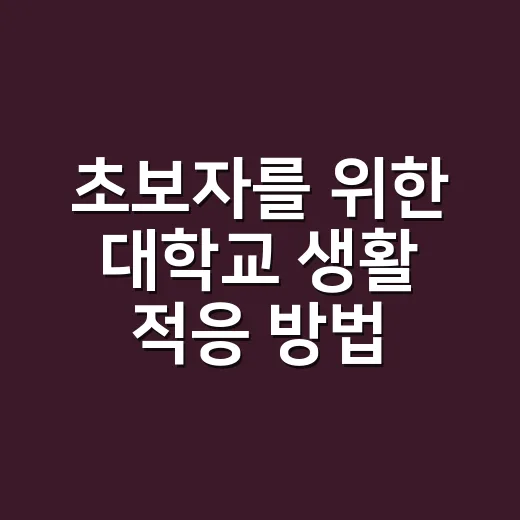 초보자를 위한 대학교 생활 적응 방법, 입학 전부터 챙기면 좋은 것들 - 요약