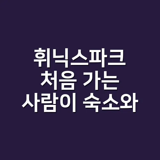 휘닉스파크 처음 가는 사람이 숙소와 코스 고르는 방법 - 요약