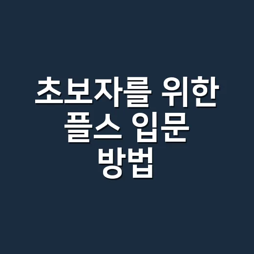 초보자를 위한 플스 입문 방법, 본체부터 게임 선택까지 쉽게 시작하기 - 요약