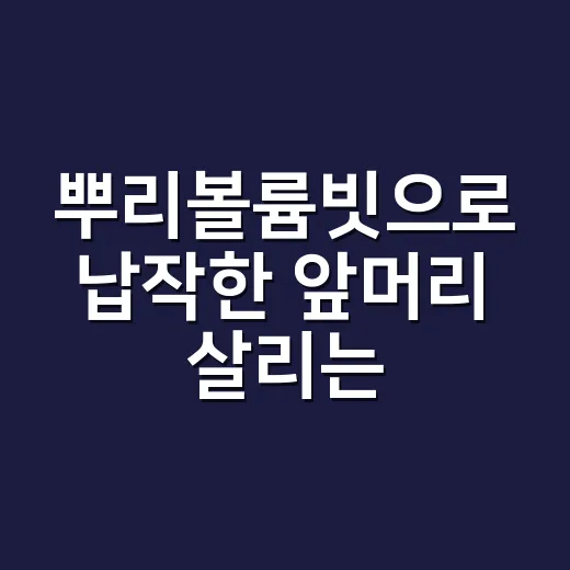 뿌리볼륨빗으로 납작한 앞머리 살리는 방법 - 요약